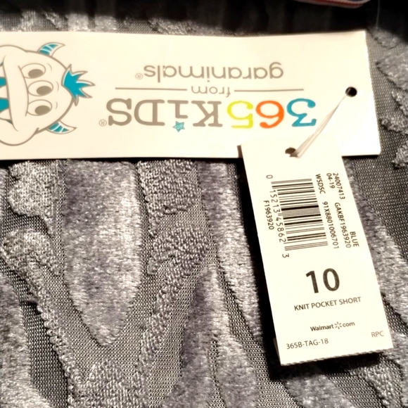 365 Kids Cool Monster Shorts -Blue/White/Red (Boys - Size 10) - Picture 5 of 5